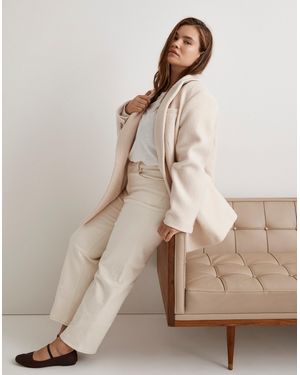 MW Plus Oversized Tuxedo Coat - Natural