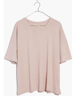MW Raw-Edged Hangout Tee - Pink