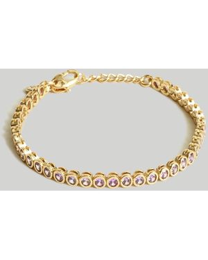 MW The Tennis Collection Bezel Set Crystal Bracelet - Metallic