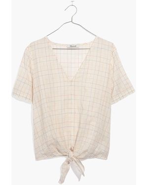 MW Novel Tie-Front Top - White