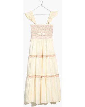MW Plus Lucie Smocked Tiered Midi Dress - Natural