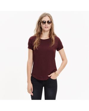 MW Whisper Cotton Crewneck Tee - Red