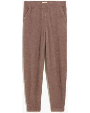 MW L BouclÉ Pull-On Jogger Trousers - Natural