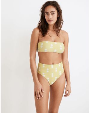 MW Madewell Ribbed High-Cut Bikini Bottom - Multicolour
