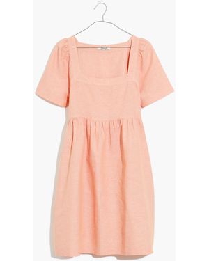 MW Linen-Blend Allie Mini Dress - Natural