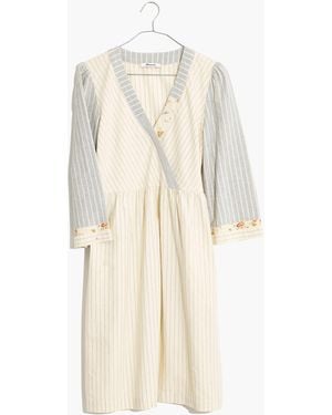 MW Madewell X The New Denim Project&Reg; Stripe-Mix Dress - Natural