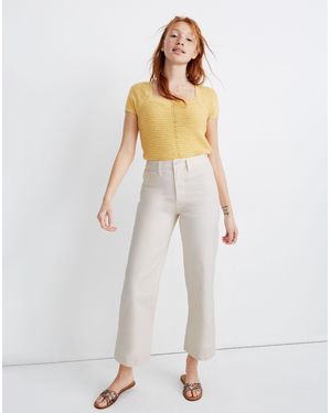 MW Slim Emmett Wide-Leg Crop Trousers - White