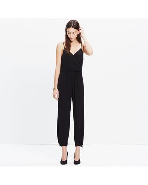 MW Faux-Wrap Cami Jumpsuit - White