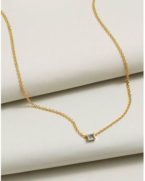 MW Demi-Fine Birthstone Chain Necklace - Metallic