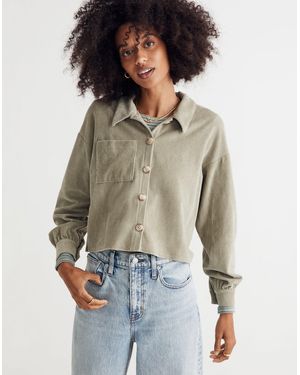MW Knit Corduroy Crop Shirt-Jacket - Multicolour