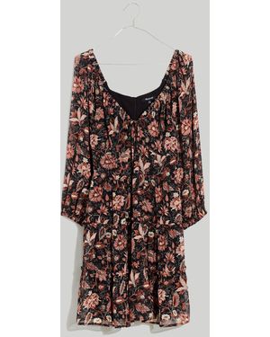 MW Plus Amalia Tiered Mini Dress - Brown