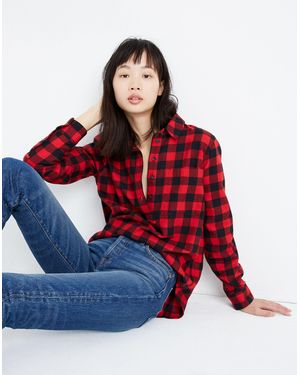 MW Flannel Popover Shirt - Red