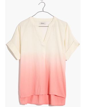 MW Dip-Dye Lakeline Popover Shirt - White