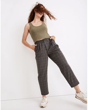 MW Curvy Plaid Flannel Track Trouser - Multicolour