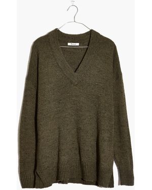 MW Donegal Bartlett V-Neck Pullover Jumper - Natural