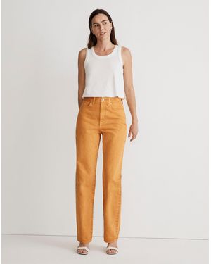MW Baggy Straight Jeans: Garment-Dyed Edition - White