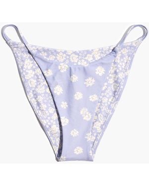 MW Madewell Second Wave Reversible String Bikini Bottom - White