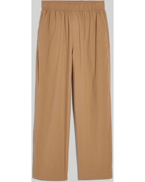 MW Pull-On Wide-Leg Trousers - Natural