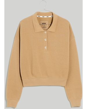 MW Plus L Betterterry Crop Polo Sweatshirt - Natural