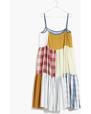 MW Madewell X La RÉUnion Upcycled Patchwork Cami Midi Dress - White