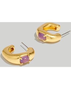 MW Small Hoop Earrings - Metallic