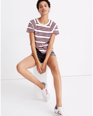 MW Flare-Sleeve Raglan Tee - White
