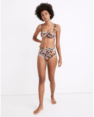 MW Madewell Second Wave Retro High-Waisted Bikini Bottom - White