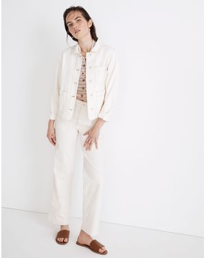 MW Denim Mahoney Crop Chore Jacket - White