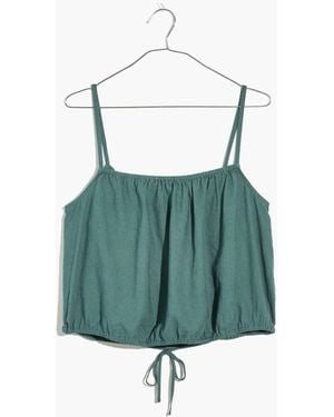 MW Linen-Blend Meriden Bubble Top - Grey