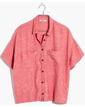 MW Linen-Blend Portside Shirt - Pink