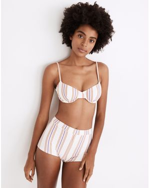 MW Madewell Second Wave Bikini Shorts Bottom - White