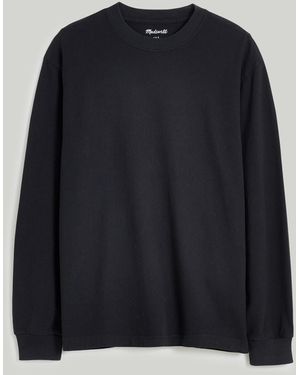 MW Brushed Long-Sleeve Boxy Tee - Black