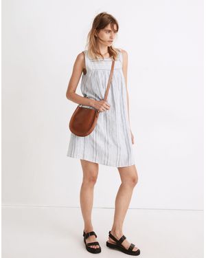 MW Sleeveless Yoked Mini Dress - White
