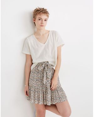 MW Textured V-Neck Setlist Boxy Top - White