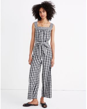 MW Tie-Waist Wide-Leg Jumpsuit - White