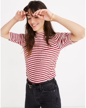 MW Mockneck Shirttail Tee - Red
