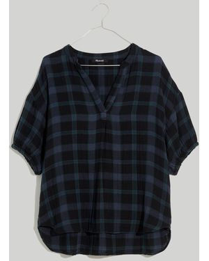 MW Lightspun Bubble-Sleeve Top - Black