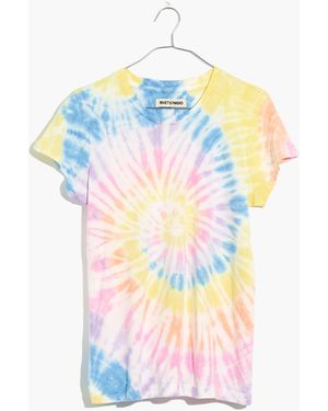 MW Rivet &Amp; Thread Tie-Dye Vintage Shrunken Tee - White