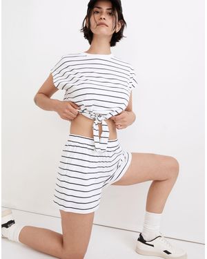 MW L Pull-On Seamed Shorts - White