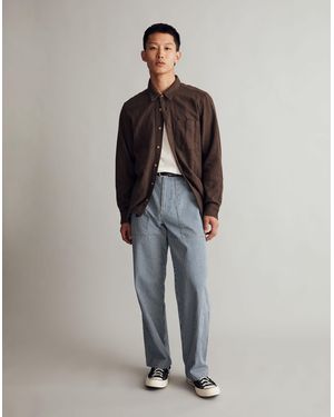 MW Sunday Flannel Perfect Long-Sleeve Shirt - Grey