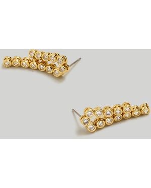 MW The Tennis Collection Bezel Set Crystal Waterfall Earrings - Metallic