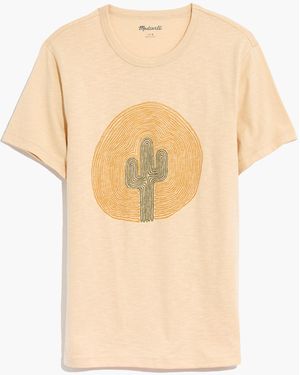 MW Cactus Moon Graphic Allday Crewneck Tee - Blue