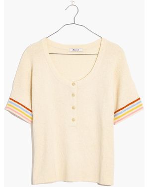 MW Henley Jumper Tee - White