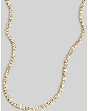 MW The Tennis Collection Bezel Set Crystal Necklace - Metallic