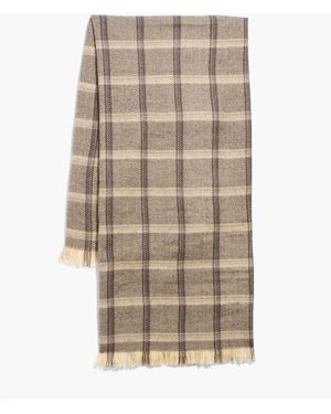 MW Denvale Plaid Blanket Scarf - Natural