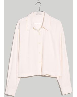 MW Plus Lusterweave Hartfield Crop Shirt - Natural