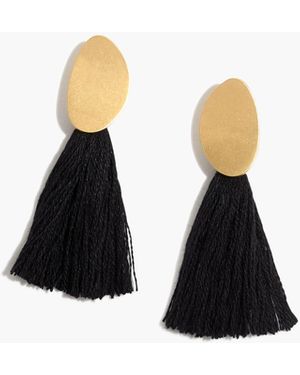 MW Tassel Statement Earrings - Black