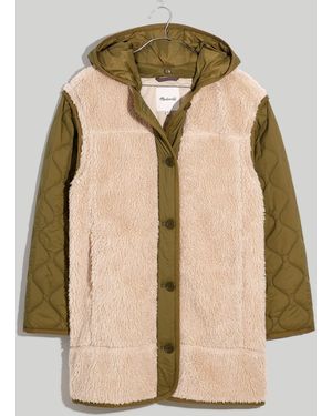MW Convertible Quilted Faux-Shearling Jacket - Natural