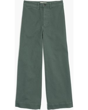 MW Emmett Wide-Leg Crop Trousers - Blue