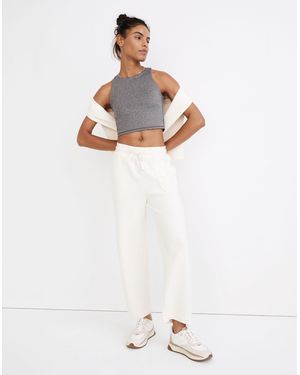 MW Textured Waffle Straight Joggers - White